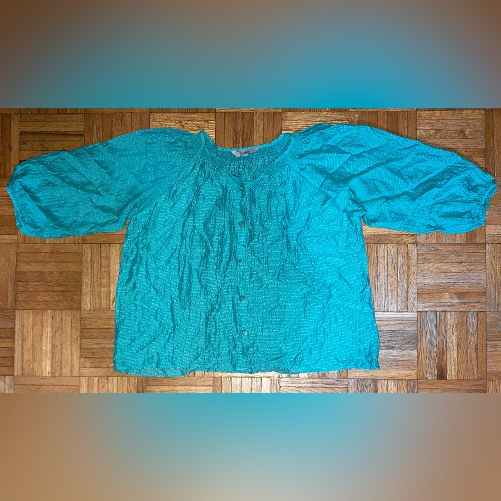 Tucker Seafoam Green Silk Blouse P